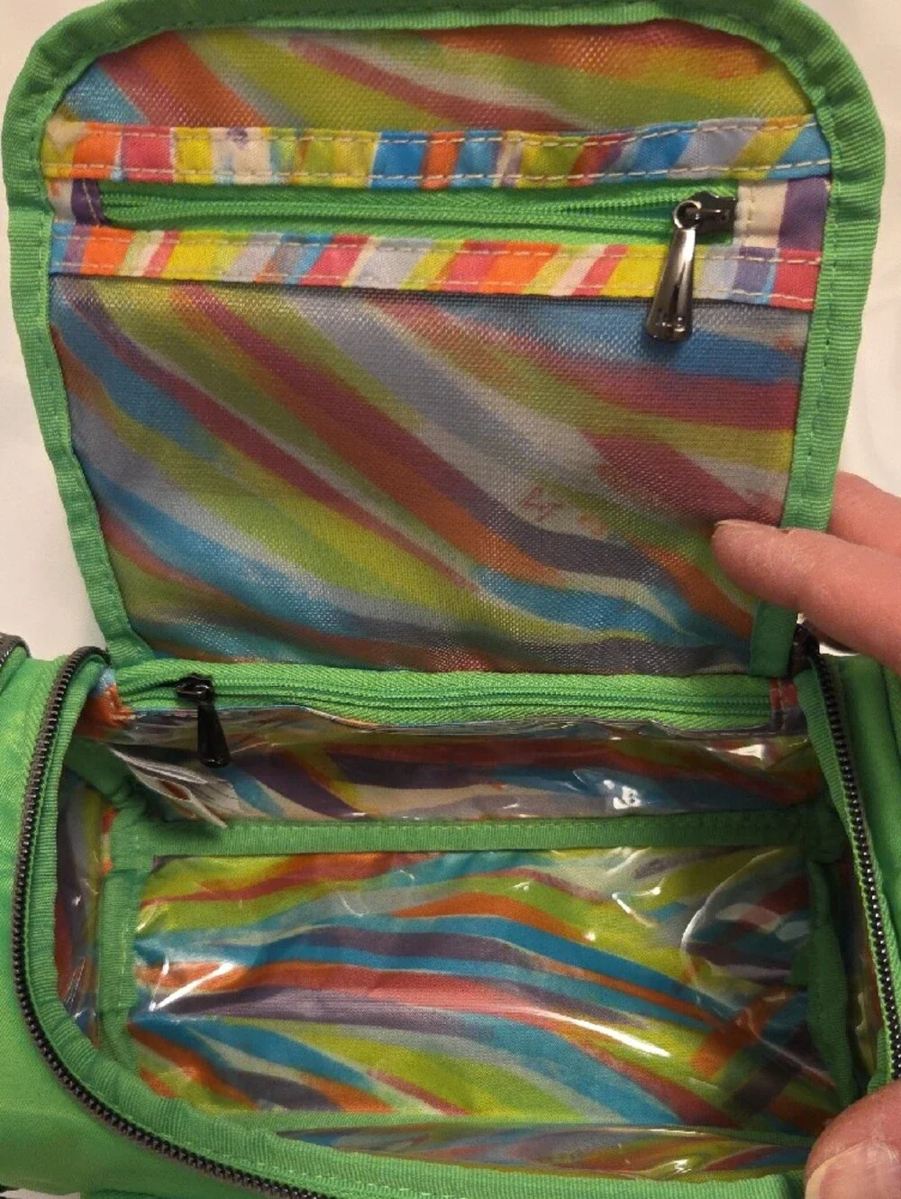 lug Quilted Lime Green Cosmetic Case